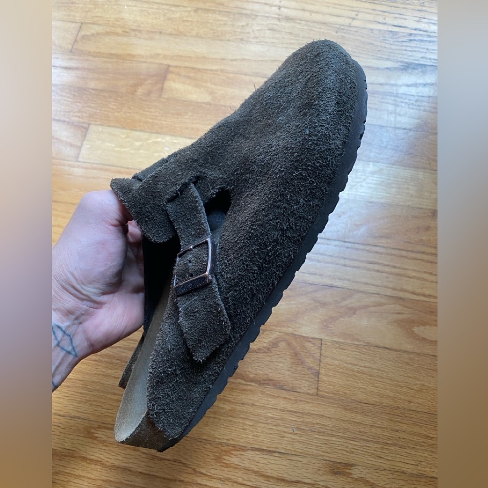 Birkenstock Suede Boston Chocolate Brown 45 12